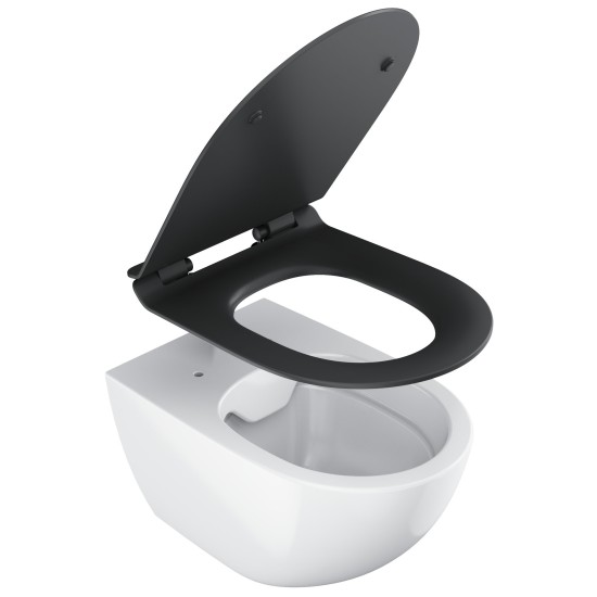 WC unitazo dangtis Vita, juodas