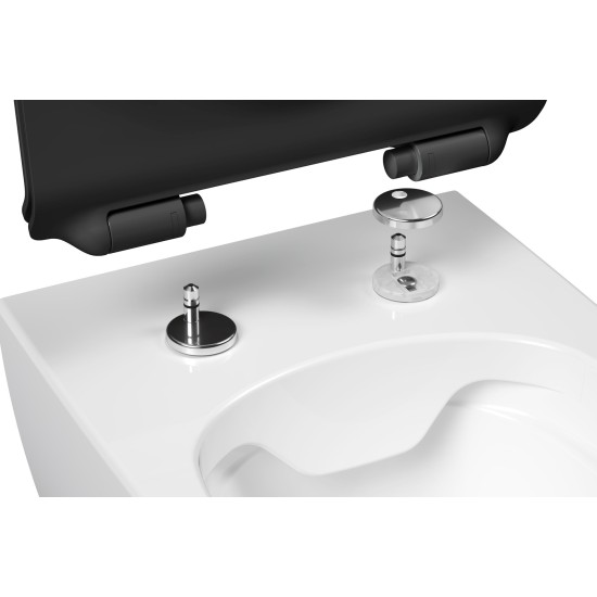 WC unitazo dangtis Vita, juodas