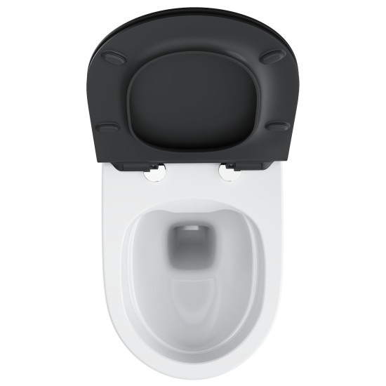 WC unitazo dangtis Vita, juodas