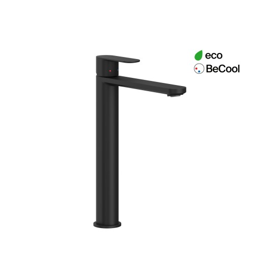 CR II 015.21BL Praustuvo maišytuvas BeCool 300 mm, be dugno vožtuvo, juodas
