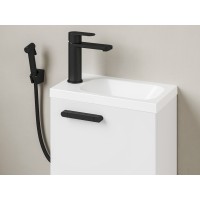 CR II 112.20BL Praustuvo maišytuvas be dugno vožtuvo, su bide dušeliu, juodas