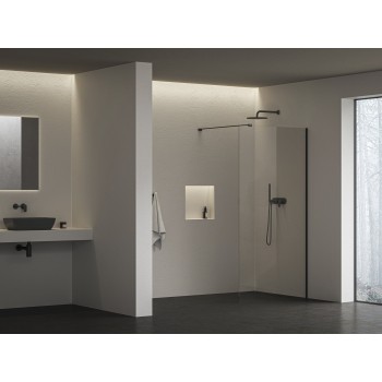 Walk-In Air Wall 120, juodas+stiklas Transparent Walk-In Air Wall 120, juodas+stiklas Transparent