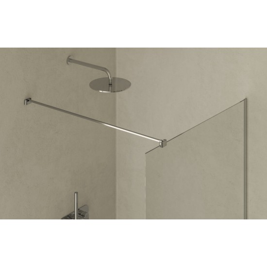 Walk-In Air Wall 100 chromas+stiklas Transparent