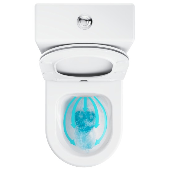 WC Elegant RimOff Kombi set, baltas