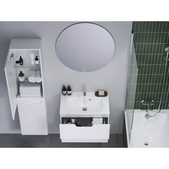 Praustuvas Classic Slim 70, su skyle maišytuvui ir perpildymui