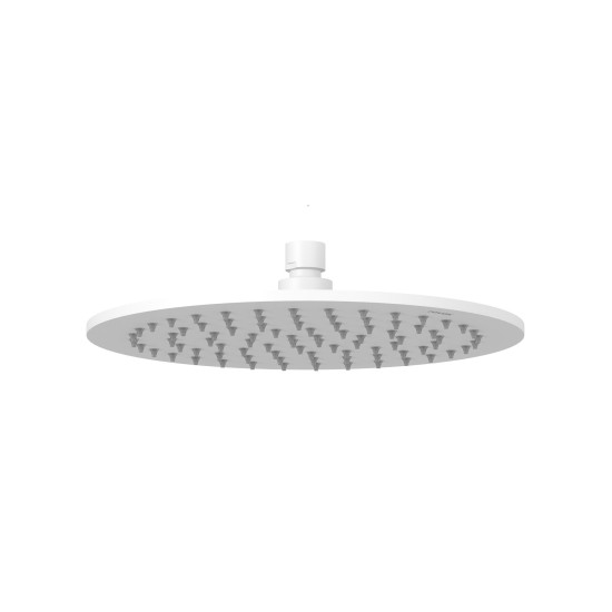 985.10WHM Apvali dušo galvutė, 250 mm, baltas matinis