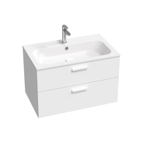 SD Chrome II 80 spintelė po praustuvu balta, balta rankenėlė