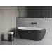 Vonia Freedom O Tec 170x77, laisvai pastatoma, juoda/balta, sifono dangtelis juodos/baltos/chromo spalvos