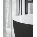 Vonia Freedom O Tec 170x77, laisvai pastatoma, juoda/balta, sifono dangtelis juodos/baltos/chromo spalvos
