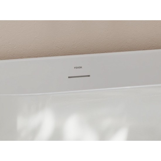 Vonia Freedom O Tec 170x77, laisvai pastatoma, juoda/balta, sifono dangtelis juodos/baltos/chromo spalvos