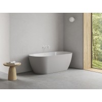 Vonia Freedom O Tec 170x77, laisvai pastatoma, Smoke Grey/balta, sifono dangtelis baltos/juodos/chromo spalvos