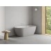 Vonia Freedom O Tec 170x77, laisvai pastatoma, Smoke Grey/balta, sifono dangtelis baltos/juodos/chromo spalvos