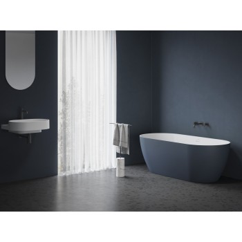 Vonia Freedom O Tec 170x77, laisvai pastatoma, Deepsea Blue/balta, sifono dangtelis baltos/juodos/chromo spalvos Vonia Freedom O Tec 170x77, laisvai pastatoma, Deepsea Blue/balta, sifono dangtelis baltos/juodos/chromo spalvos