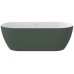 Vonia Freedom O Tec 170x77, laisvai pastatoma, Grey Green/balta, sifono dangtelis baltos/juodos/chromo spalvos
