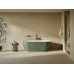 Vonia Freedom O Tec 170x77, laisvai pastatoma, Grey Green/balta, sifono dangtelis baltos/juodos/chromo spalvos