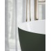 Vonia Freedom O Tec 170x77, laisvai pastatoma, Grey Green/balta, sifono dangtelis baltos/juodos/chromo spalvos