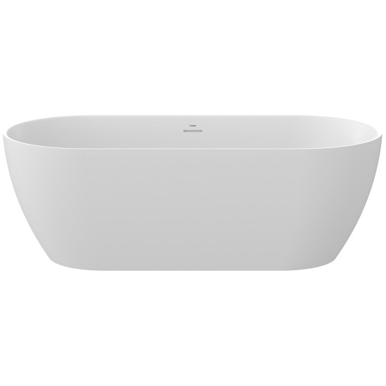 Vonia Freedom O Tec 170x77, laisvai pastatoma, matinis balta/balta, sifono dangtelis baltos/juodos/chromo spalvos
