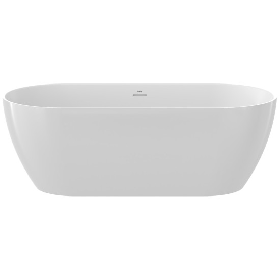 Vonia Freedom O Tec 170x77, laisvai pastatoma, balta, sifono dangtelis baltos/juodos/chromo spalvos