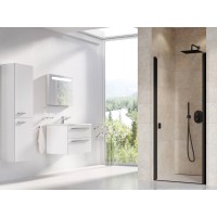 CSD1 80, juoda+stiklas Transparent