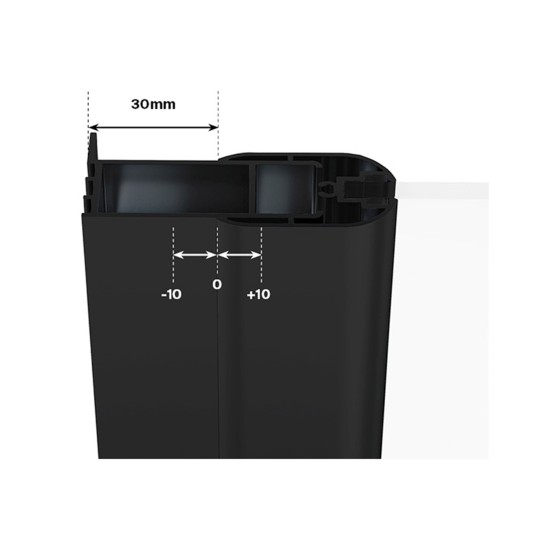 CSD2 100, juoda+stiklas Transparent
