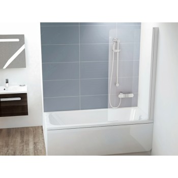 CVS1 80 D, balta matinė+stiklas Transparent