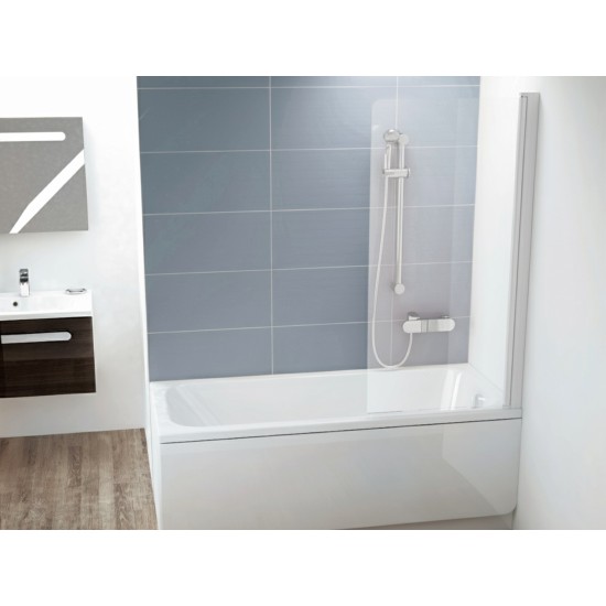 CVS1 80 D, balta matinė+stiklas Transparent