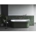 Vonia Ypsilon Wall 178x86, laisvai pastatoma, Grey Green/balta, sifono dangtelis baltos/juodos/chromo spalvos