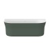 Vonia Ypsilon Wall 178x86, laisvai pastatoma, Grey Green/balta, sifono dangtelis baltos/juodos/chromo spalvos
