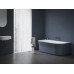 Vonia Ypsilon Wall 178x86, laisvai pastatoma, Deepsea Blue/balta, sifono dangtelis baltos/juodos/chromo spalvos