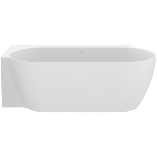 Vonia Freedom Corner II Tec 175x86 K, laisvai pastatoma, balta, sifono dangtelis baltos/juodos/chromo spalvos