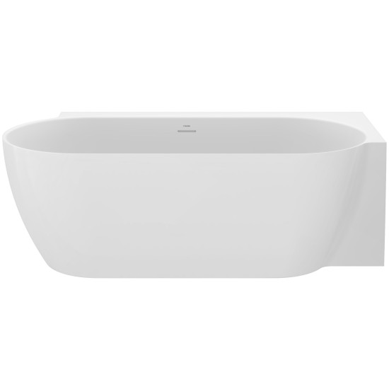 Vonia Freedom Corner II Tec 175x86 D, laisvai pastatoma, balta, sifono dangtelis baltos/juodos/chromo spalvos