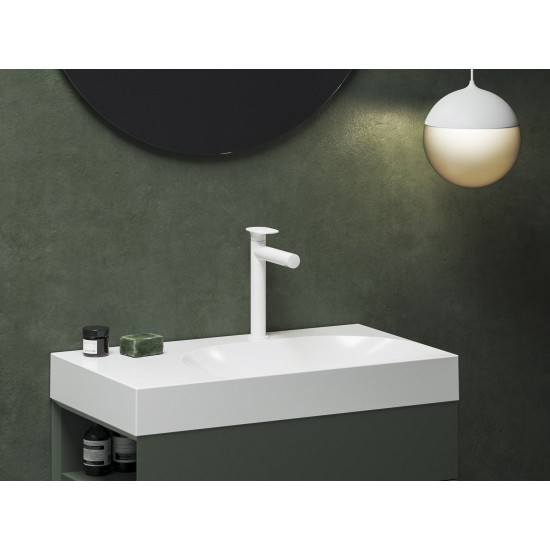 SG 014.10WHM Praustuvo maišytuvas 255 mm be dugno vožtuvo, baltas matinis