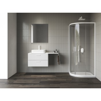 NBLCP4 80x80, balta matinė+stiklas Transparent NBLCP4 80x80, balta matinė+stiklas Transparent