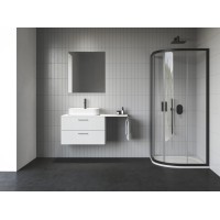 NBLCP4 80x80, juoda+stiklas Transparent