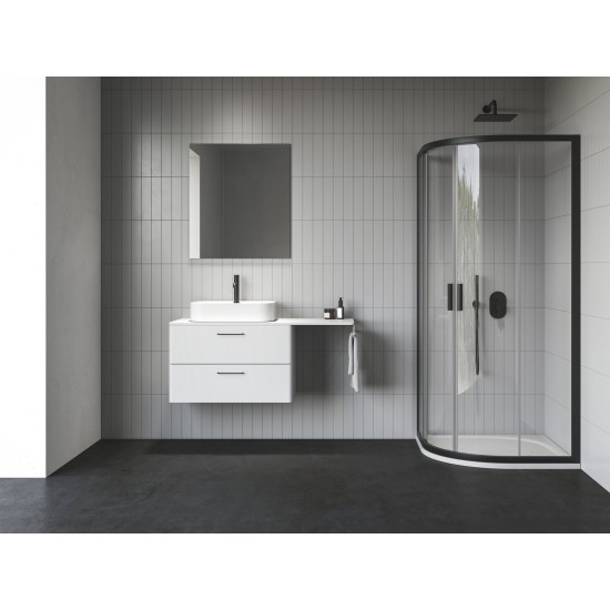 NBLCP4 80x80, juoda+stiklas Transparent