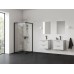 NBLRV2 90x90, juoda+stiklas Transparent