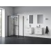 NBLPS 80, juoda+stiklas Transparent