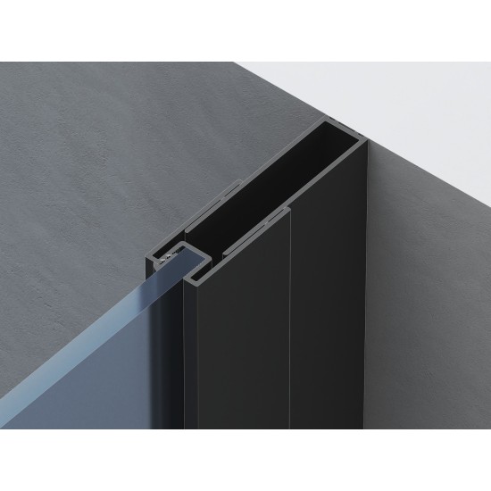 NBLPS 80, juoda+stiklas Transparent