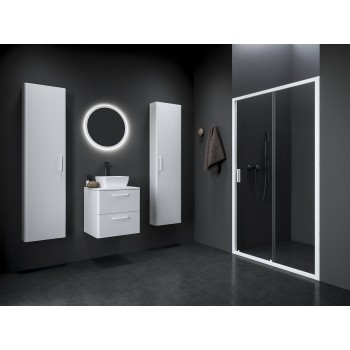 NBLDP2 110, balta matinė+stiklas Transparent NBLDP2 110, balta matinė+stiklas Transparent
