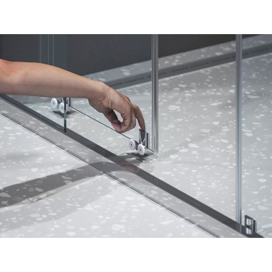 NBLDP2 110, balta matinė+stiklas Transparent