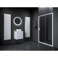 NBLDP2 120, balta matinė+stiklas Transparent