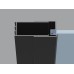 NBLDP4 120, juoda+stiklas Transparent