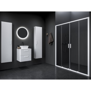 NBLDP4 130, balta matinė+stiklas Transparent NBLDP4 130, balta matinė+stiklas Transparent