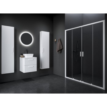 NBLDP4 150, balta matinė+stiklas Transparent NBLDP4 150, balta matinė+stiklas Transparent
