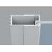 NBLDP4 170, balta matinė+stiklas Transparent