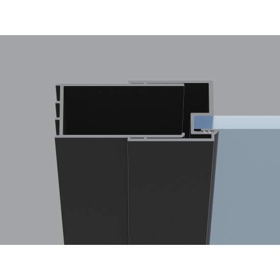 NBLDP4 180, juoda+stiklas Transparent
