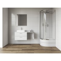 NBLCP4 Sabina 80x80, blizgi+stiklas Transparent