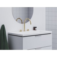 ES 018.60GLB Praustuvo maišytuvas 270 mm, 3 dalių be dugno vožtuvo, šlifuoto aukso
