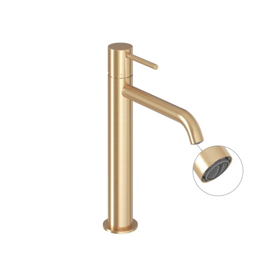 ES 014.60GLB Praustuvo maišytuvas 250 mm be dugno vožtuvo, šlifuoto aukso
