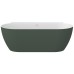 Vonia Freedom Wall II Tec 170x87, laisvai pastatoma, Grey Green/balta, sifono dangtelis baltos/juodos/chromo spalvos